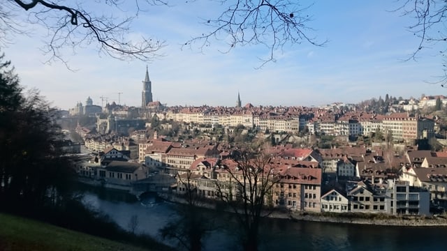 Blick vom Muristalden aus auf die Berner Altstadt. Blick vom Muristalden aus auf die Berner Altstadt.