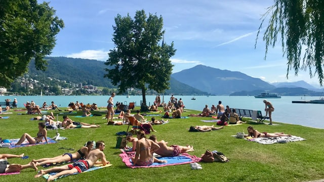 Badewetter am Zugersee. Badewetter am Zugersee.