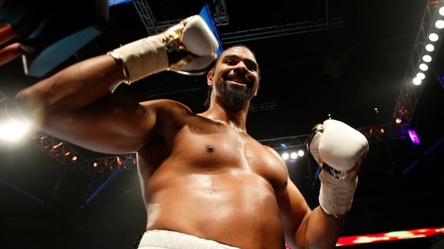 David Haye lacht in die Kameras. David Haye lacht in die Kameras.