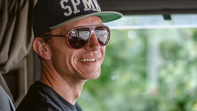 Porträit Trucker-Fahrer Porträit Trucker-Fahrer