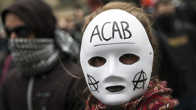 Woman with Acab Mask Woman with Acab Mask