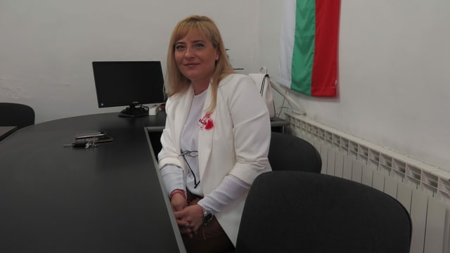 Wesselina Milkova in ihrem Büro. Wesselina Milkova in ihrem Büro.