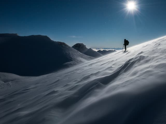Vollmondnacht im Winter