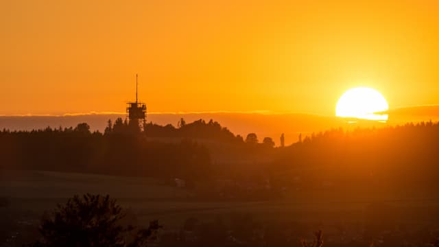 Sonnenuntergang vom Belpberg aufgenommen Sonnenuntergang vom Belpberg aufgenommen