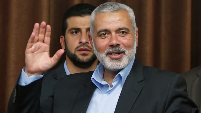 Ismail Hanija im Porträt. Ismail Hanija im Porträt.