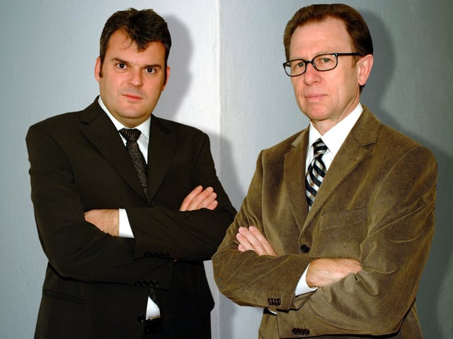 Mike Müller und Viktor Giacobbo. Mike Müller und Viktor Giacobbo.