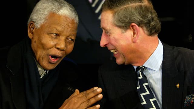 Nelson Mandela und Prinz Charles. Nelson Mandela und Prinz Charles.