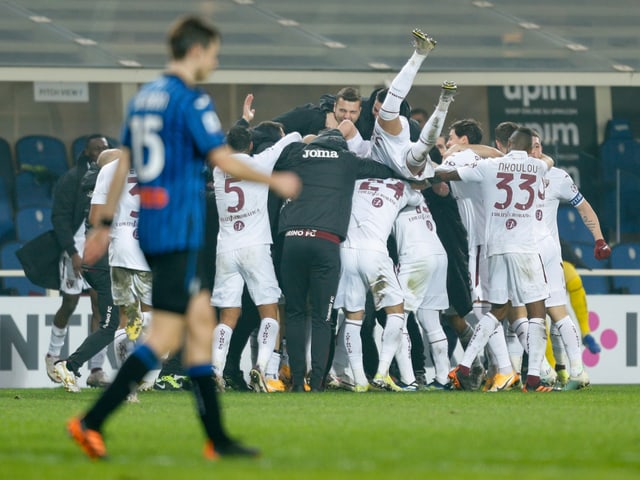 Schier grenzenlos war der Jubel bei Torino nach Federico Bonazzolis Ausgleichstreffer zum 3:3 gegen Atalanta. Die Bergamasken hatten nach 21 Minuten mit 3:0 geführt – offensichtlich nicht komfortabel genug.