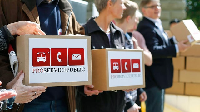 Initiative «Pro Service public» wird eingereicht Initiative «Pro Service public» wird eingereicht