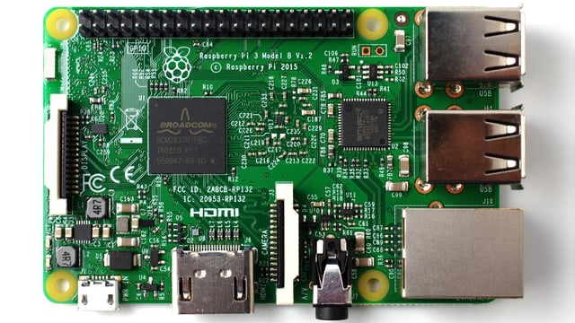 DIe Platine eines Raspberry-Pi-3-Mini-Computers. DIe Platine eines Raspberry-Pi-3-Mini-Computers.