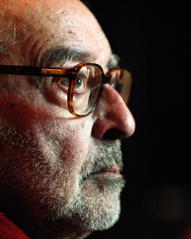 Jean Luc Godard im Porträt. Jean Luc Godard im Porträt.