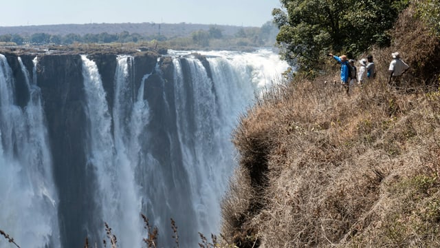 Die Victoriafälle in Simbabwe. Die Victoriafälle in Simbabwe.