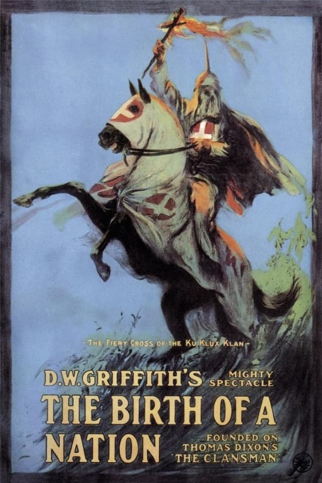 Poster von "The Brith of the Nation" - Ku-Klux-Klan Mitglied ist hoch zu Ross. Poster von "The Brith of the Nation" - Ku-Klux-Klan Mitglied ist hoch zu Ross.