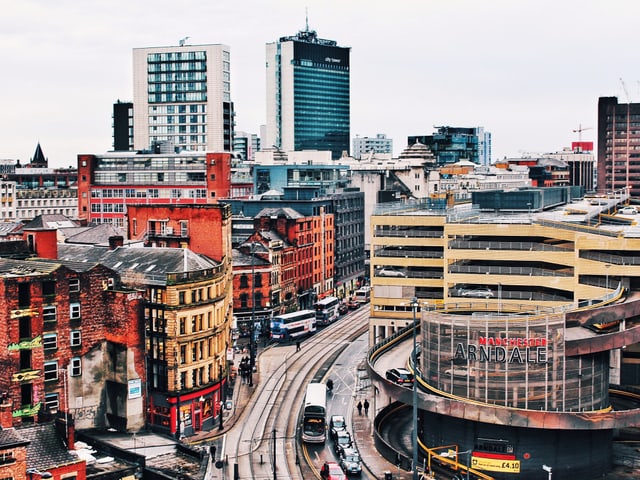 Ein Blick auf Manchester. Ein Blick auf Manchester.