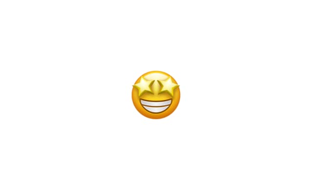 Lachendes Smiley mit Sternaugen Lachendes Smiley mit Sternaugen