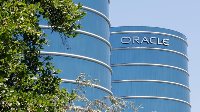 Das Geschäftsgebäude von Oracle von aussen. Das Geschäftsgebäude von Oracle von aussen.