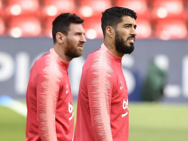 Lionel Messi und Luis Suarez. Lionel Messi und Luis Suarez.
