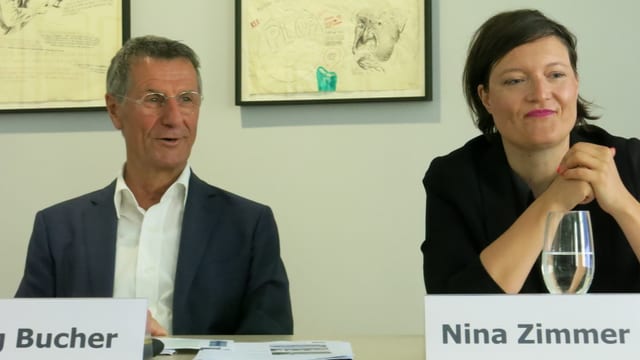Zwei Personen im Porträt. Zwei Personen im Porträt.