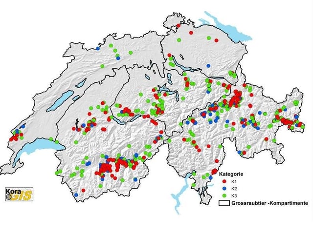 Wolfsnachweise in der Schweiz Januar-Dezember 2017 Wolfsnachweise in der Schweiz Januar-Dezember 2017