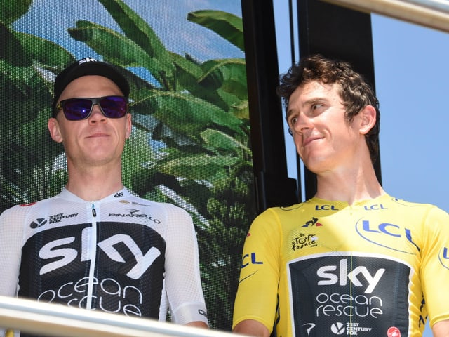 Chris Froome und Geraint Thomas. Chris Froome und Geraint Thomas.
