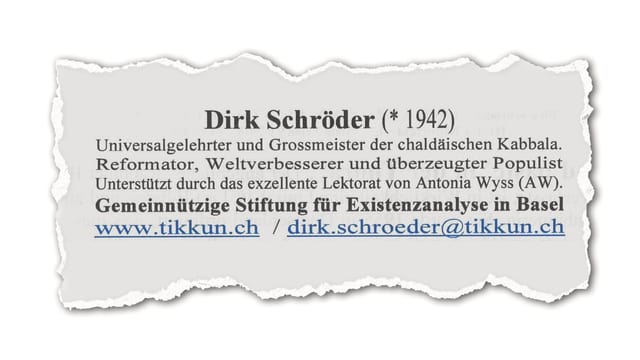 Angaben zu Dirk Schröder Angaben zu Dirk Schröder
