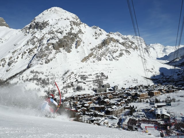 In Val d'Isère herrschen noch Schneemangel (Bild von 2019). In Val d'Isère herrschen noch Schneemangel (Bild von 2019).