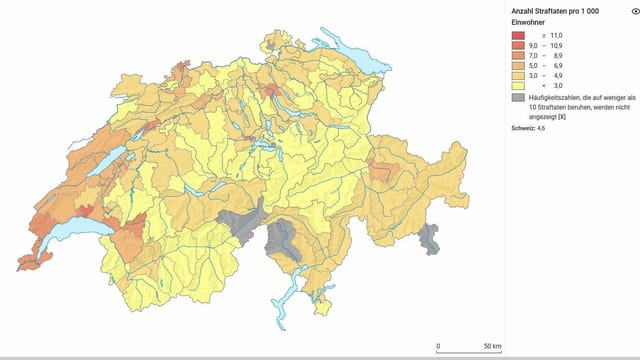 Häufigkeit der Einbruchs- und Einschleichdiebstähle in der Schweiz im Jahr 2018. Häufigkeit der Einbruchs- und Einschleichdiebstähle in der Schweiz im Jahr 2018.