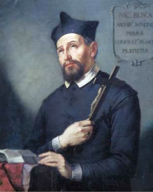 Gemälde: Mann mit Kreuz Gemälde: Mann mit Kreuz