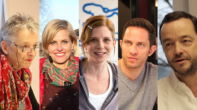 Theres Arnet-Vanoni, Sabine Dahinden, Kerstin Birkeland Ackermann, Adrian Küpfer und Peter Röthlisberger. Theres Arnet-Vanoni, Sabine Dahinden, Kerstin Birkeland Ackermann, Adrian Küpfer und Peter Röthlisberger.