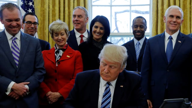 Das Kabinett von US-Präsident Trump.