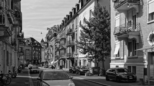 ZH, Stadt Zürich, Oberstrass: Bolleystrasse, Mehrfamilienhäuser ZH, Stadt Zürich, Oberstrass: Bolleystrasse, Mehrfamilienhäuser