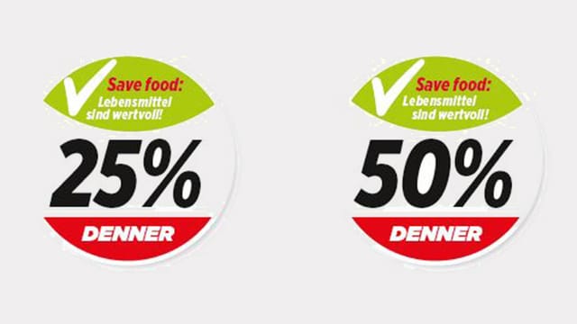 Rabatt-Aufkleber Denner Rabatt-Aufkleber Denner