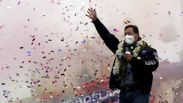 Der Kandidat der sozialistischen Partei MAS, Luis Arce Der Kandidat der sozialistischen Partei MAS, Luis Arce