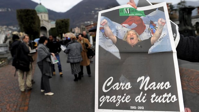 Die Mattino-Zeitung mit einer Sonderausgabe zum Tod von Giuliano Bignasca. Die Mattino-Zeitung mit einer Sonderausgabe zum Tod von Giuliano Bignasca.