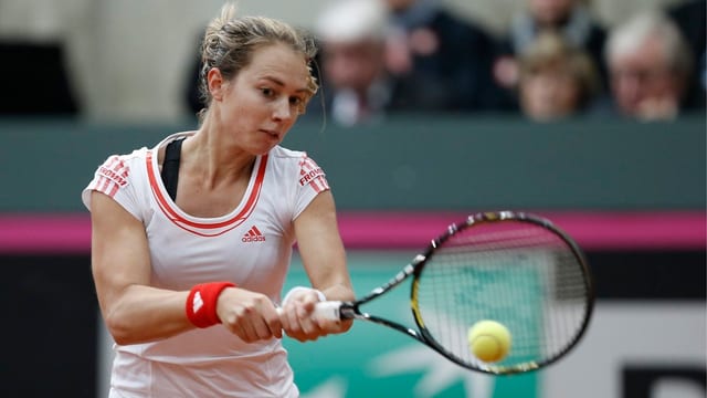 Stefanie Vögele steht in Memphis in der 2. Runde. Stefanie Vögele steht in Memphis in der 2. Runde.