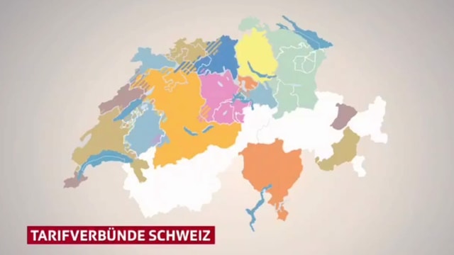 Grafik zu den Tarifverbünden in der Schweiz. Grafik zu den Tarifverbünden in der Schweiz.