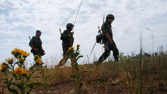 Soldaten auf einem Feld Soldaten auf einem Feld