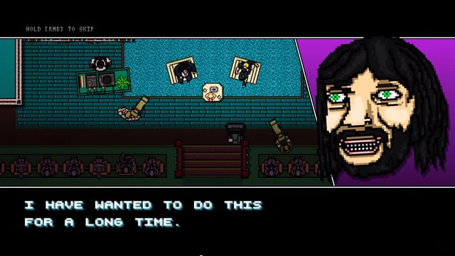 Eine Spielszene des Games «Hotline Miami 2: Wrong Number». Eine Spielszene des Games «Hotline Miami 2: Wrong Number».