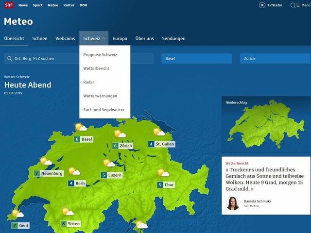 Homepage mit Menuführung. Homepage mit Menuführung.
