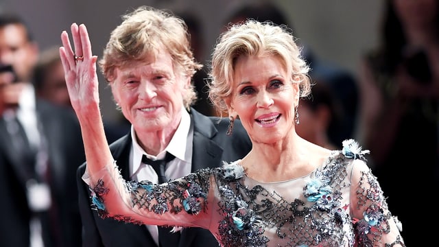 Jane Fonda und Robert Redford am Filmfestival Venedig. Jane Fonda und Robert Redford am Filmfestival Venedig.