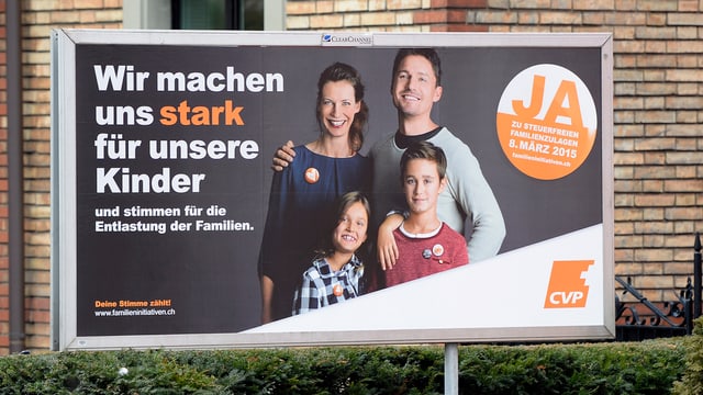 Plakat für die Familieninitiative der CVP Plakat für die Familieninitiative der CVP