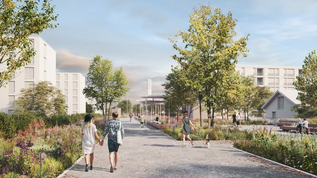 Die Einhausung Schwamendingen soll auf ihrem Dach einen grossen Park erhalten. Die Einhausung Schwamendingen soll auf ihrem Dach einen grossen Park erhalten.