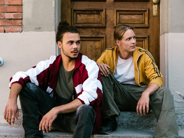 Moritz (Besnik Bala) und Noah (Saladin Dellers) Moritz (Besnik Bala) und Noah (Saladin Dellers)