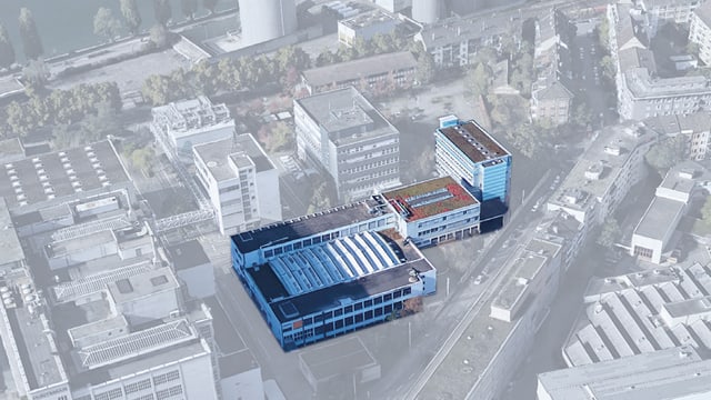 Plan der drei Gebäude Plan der drei Gebäude