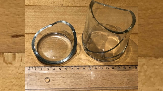Zerbrochenes Mixerglas Zerbrochenes Mixerglas