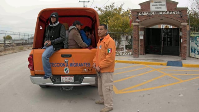 Migranten auf der Strasse in Mexiko. Migranten auf der Strasse in Mexiko.
