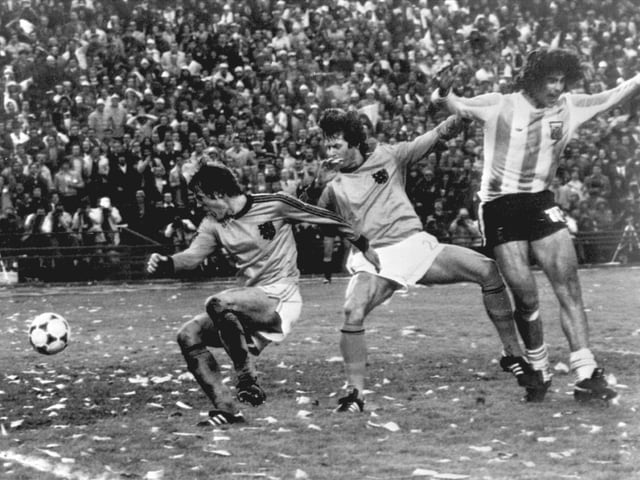 Mario Kempes bei der WM 1978.