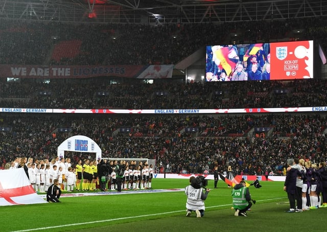 Das Wembley-Stadion am Samstagabend. Das Wembley-Stadion am Samstagabend.