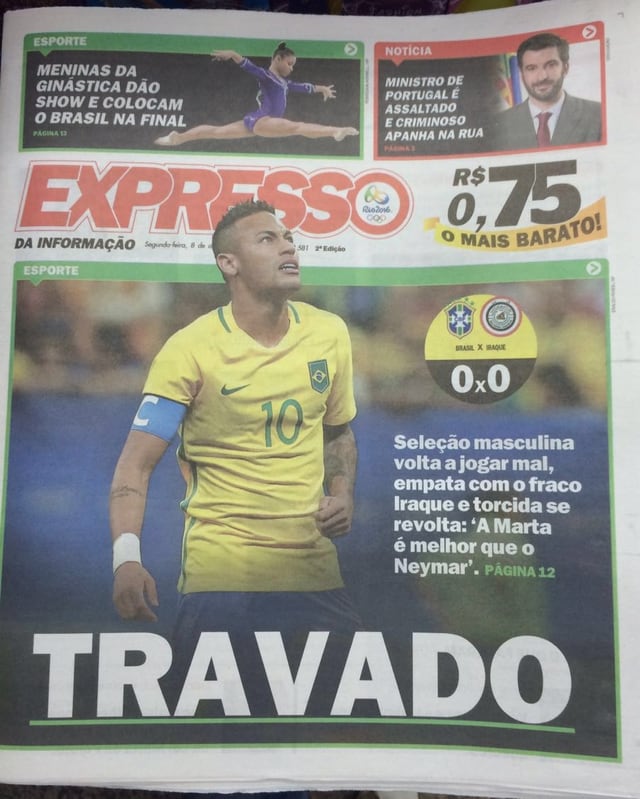 So titelt eine brasilianische Zeitung. So titelt eine brasilianische Zeitung.
