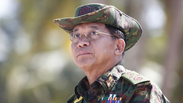 Militärmachthaber und General Min Aung Hlaing und Militärmachthaber und General Min Aung Hlaing und